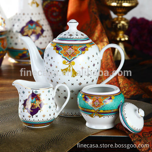 8.5 Inches Fine Hyper White Porcelain Luxury Dinner Plate of Summer of Persia